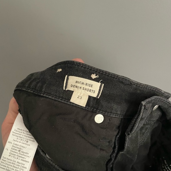 Madewell High Rise Denim Shorts in Lunar Wash Womens Size 23 - Picture 5 of 7